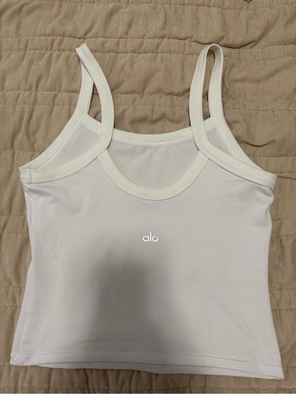 Alo White sweet talker tank top